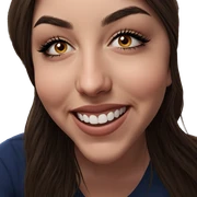 smiling girl portrait with long hair sticker