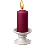 Burgundy candle sticker