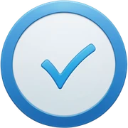 Blue tick  sticker