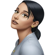 girl with black hair jewelry sticker