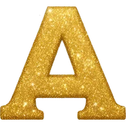 Glitter letter a sticker