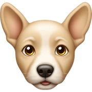 beige puppy with beige ears sticker