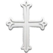 White cross sticker