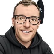 smiling boy in black hoodie sticker