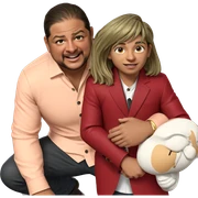two boys in stylish attire sticker