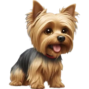 Yorkshire Terrier playing ball sticker