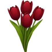 Dark red tulip bouquet  sticker