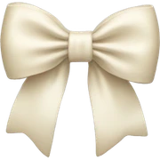 Cream bow  sticker
