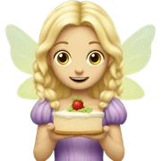Blond fairy eating  sticker