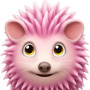 Pink hedgehog sticker