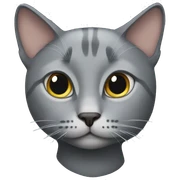 Gray cat sticker