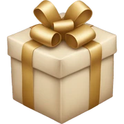 Beige Christmas present sticker