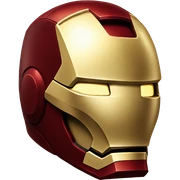gold and red iron man single helmet sticker