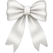 White bow sticker