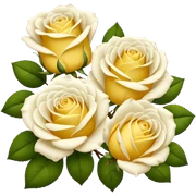 Yellow and white roses  sticker