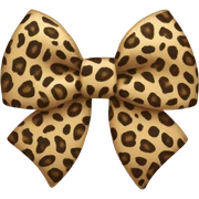 leopard bow sticker