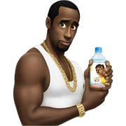 p diddy holding baby oil sticker