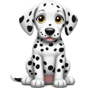 Dalmatian puppy sitting sticker