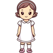 cute little girl with pintres dresses  sticker