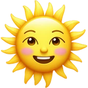 Cute smiling sun sticker