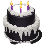 Goth birthday cake sticker
