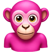 Pink monkey  sticker