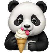 Panda eating ice cream sticker