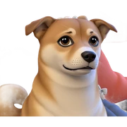 shiba inu in stylish attire sticker