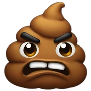 Angry poo sticker