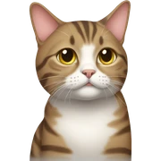a fat tabby cat sticker