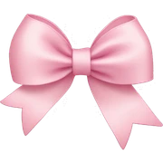 light pink ribbon bow sticker
