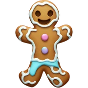 Pastel gingerbread man sticker