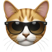 Cat with sunglasses sticker