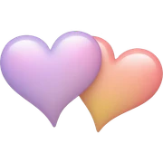 Two-hearts-coloured-light-pastel-shade sticker
