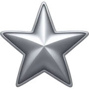 Silver star sticker