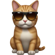 Cat with sunglasses sticker