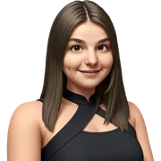smiling girl in black dress sticker