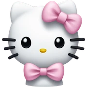 Hello kitty but the bow is pastel pink sticker