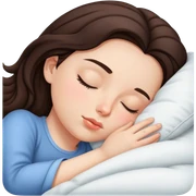 Brunette girl sleepin sticker