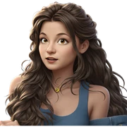 girl with brown hair portrait sticker