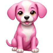 Pink puppy sticker