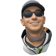 boy with accessories and smile sticker
