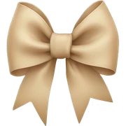 Beige bow sticker