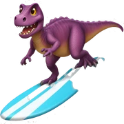 Surfing dino  sticker