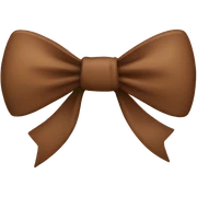 Brown bow sticker