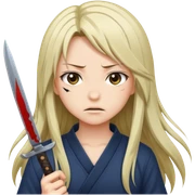 Anime girl with knife sticker