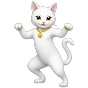 White gato dance sticker