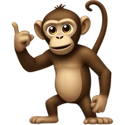 Monkey holding middle finger sticker
