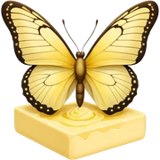 Butterfly’s comping out of butter sticker