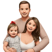 happy family portrait together sticker
